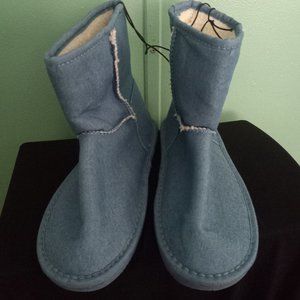 chatz ladies blue winter   boots size  m 7-8